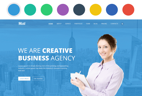Misti – One Page Corporate and Business  Landing template - 3