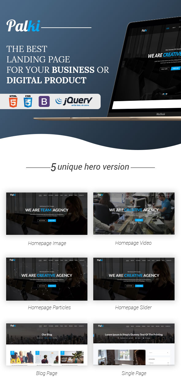 Palki One Page Corporate and Business Template - 1